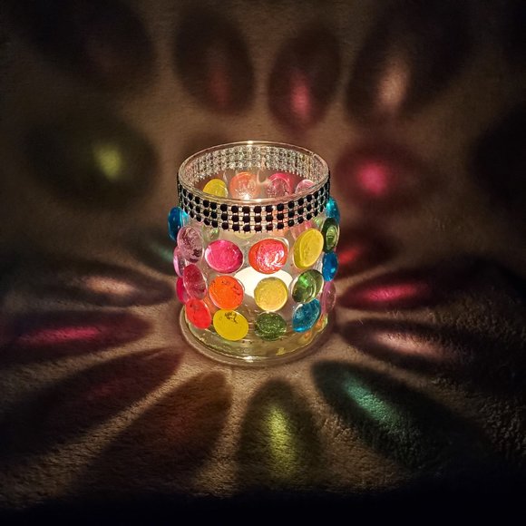 Round Glass Luminary Vase 4" Tall x 3" Wide - Picture 1 of 3